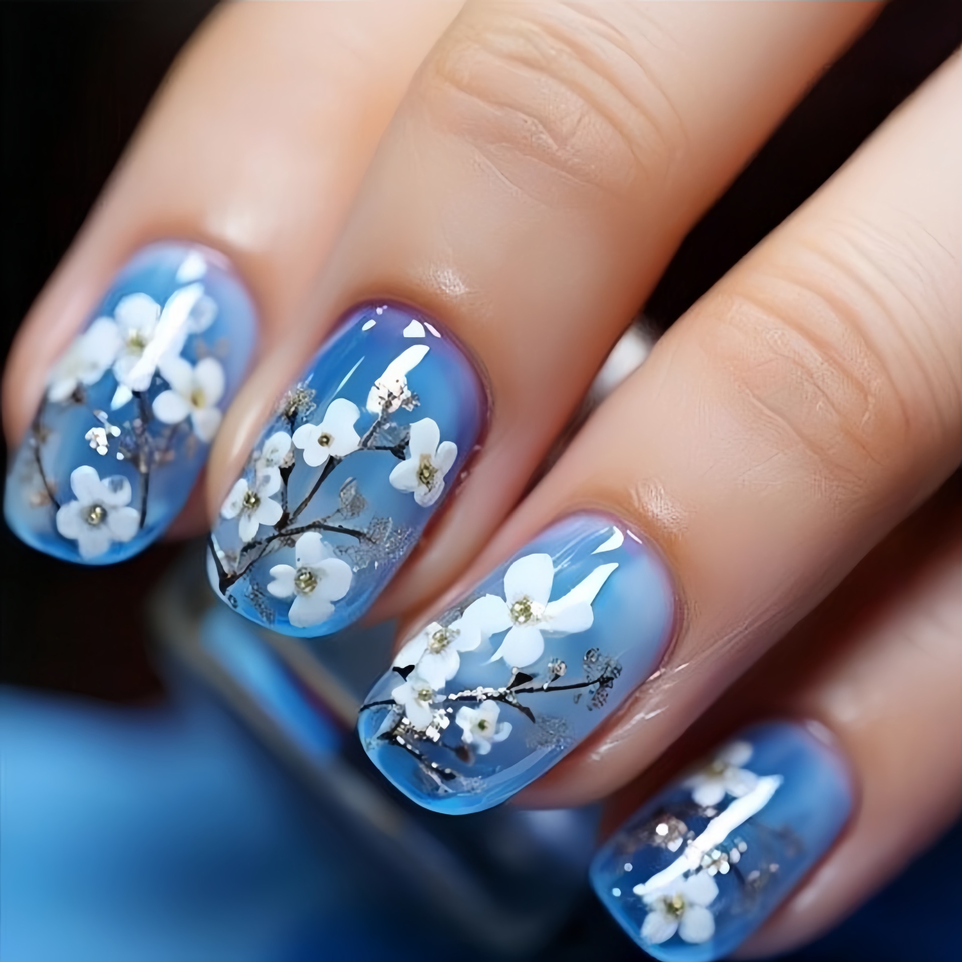 Press On Nail Set - Kadınlar ve kızlar için orta boy