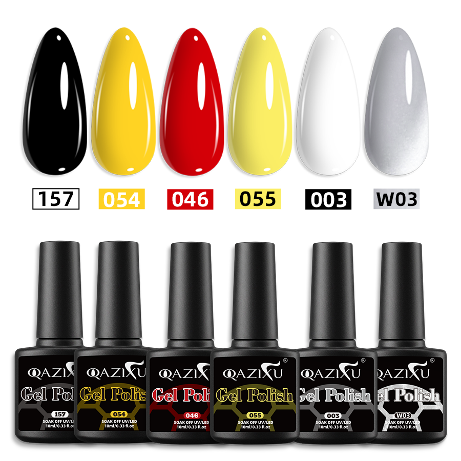 Nail Art Yellow - QAZIXU 1/6 Parça Takım Renkleri Jel