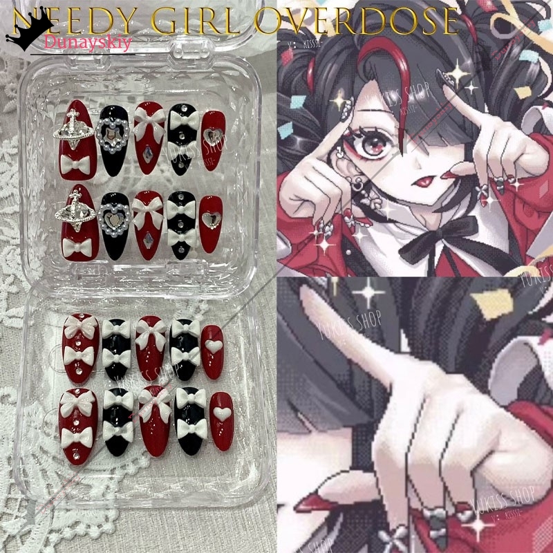 Press On Nail Set - YiNuo*/Needy Girl Overdose Jirai Kei Ame