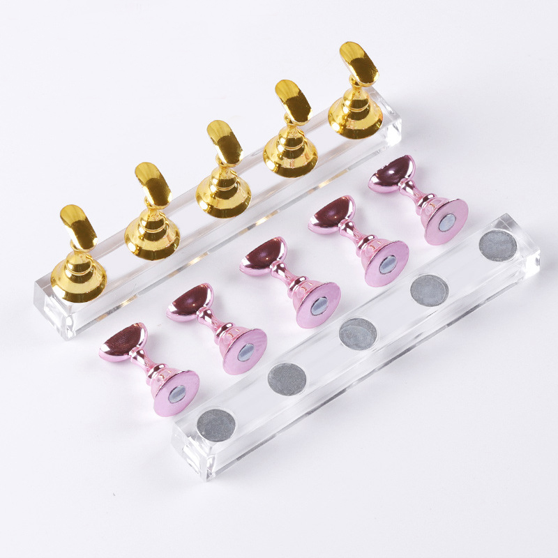Nail Art Kaki - 5/30 adet/takım Manyetik Tırnak Tutucu Yanlış