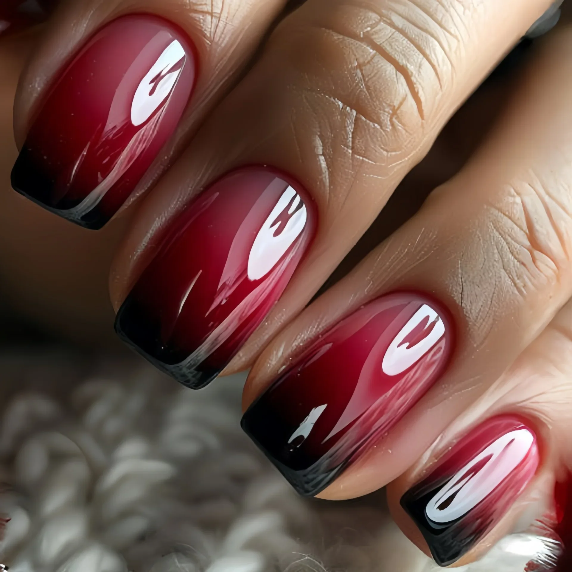 Nail Art French - 24 adet tırnaklar üzerinde basın siyah