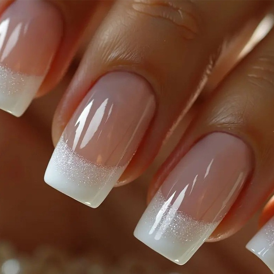 Nail Art French - 24 adet/set Orta Boy Kare takma