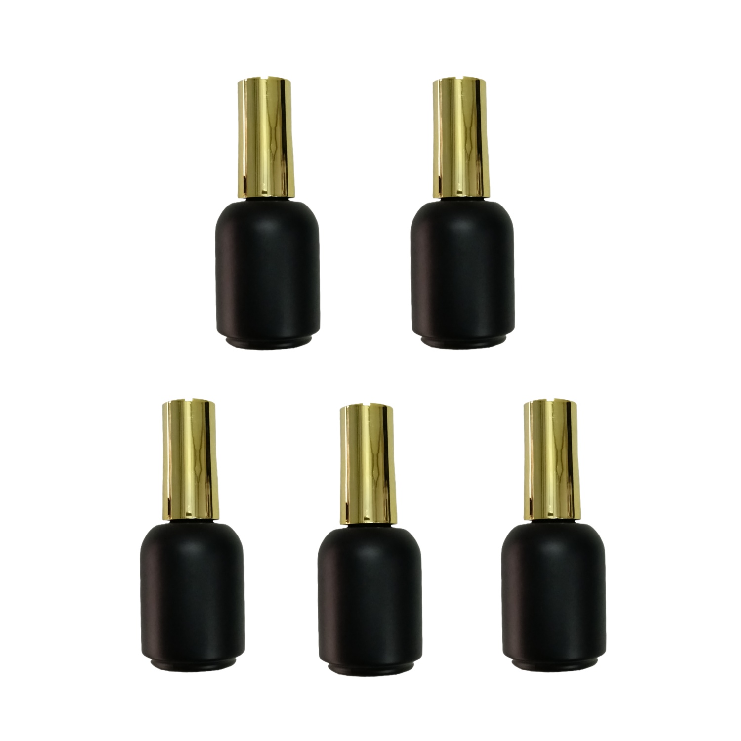 Nail Art Kaki - 20ML 5 Parça Boş Siyah Cam