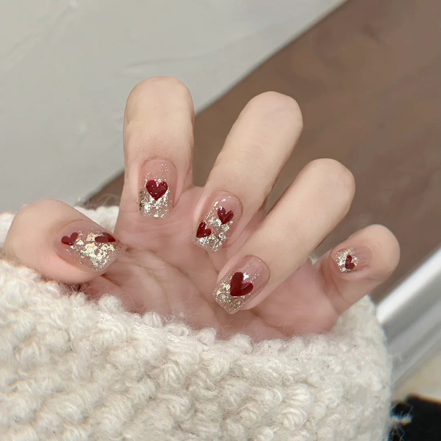 Press On Nail Set - 24 adet/set Kadınlar ve kızlar için