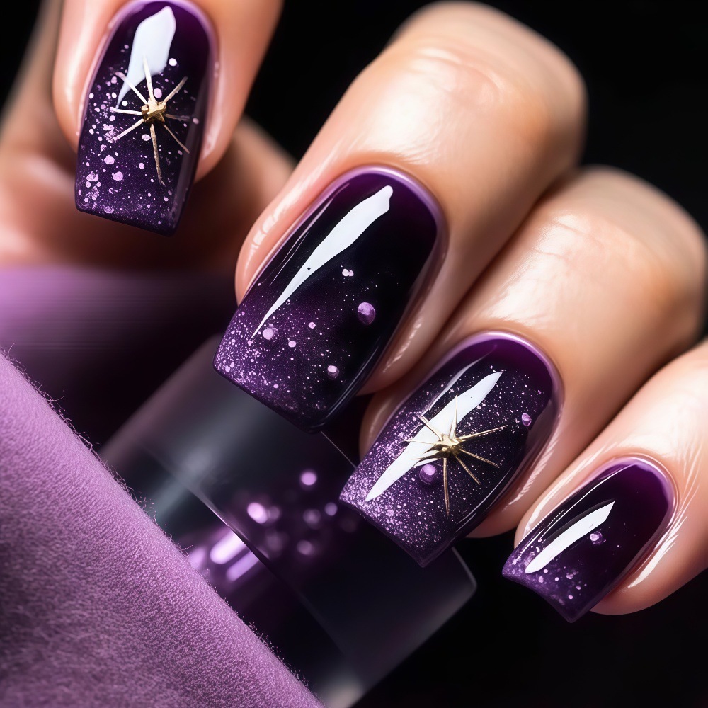 Press On Nail Set - Kısa orta boy takma tırnaklar, gradyan