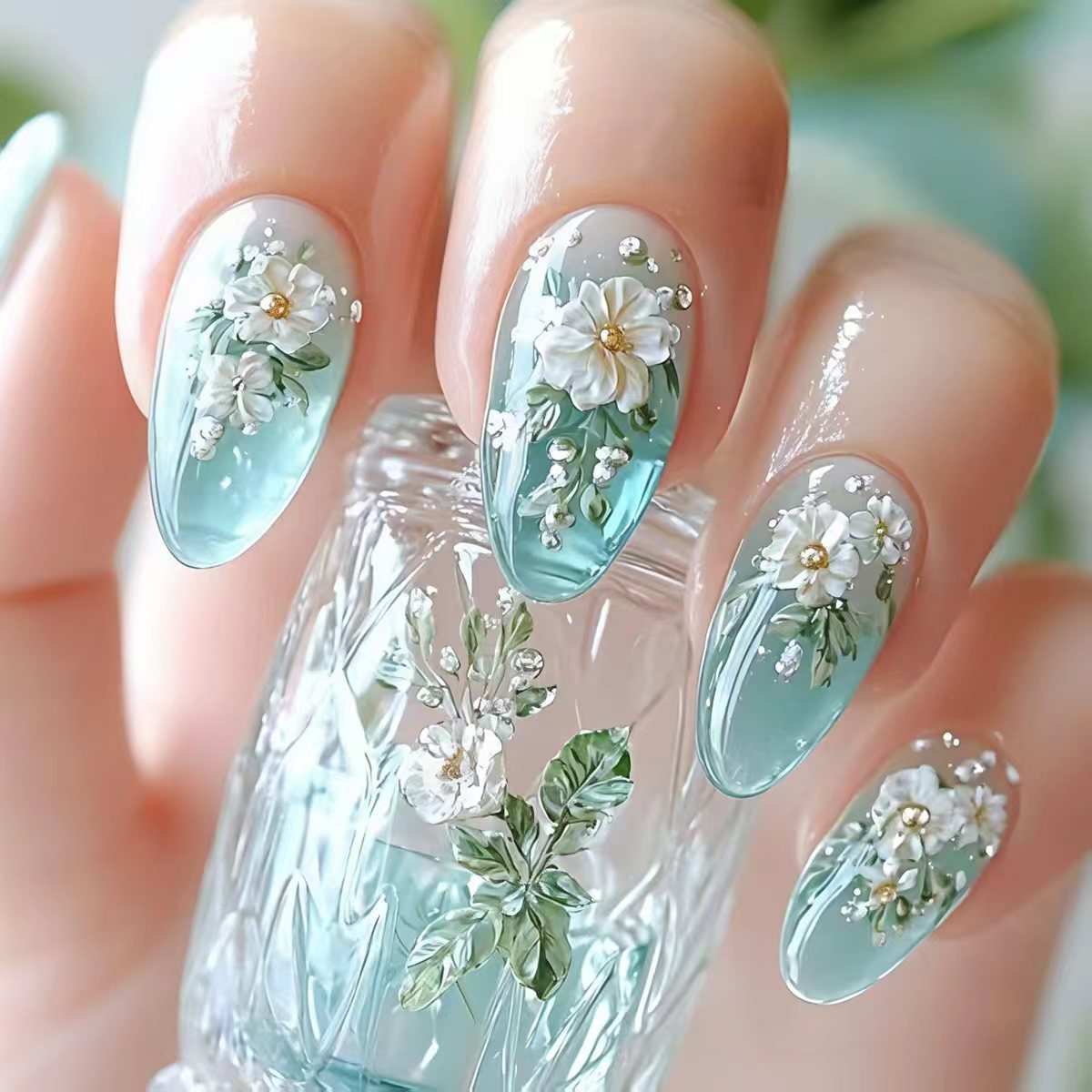 Press On Nail Set - Kadınlar ve kızlar için orta boy