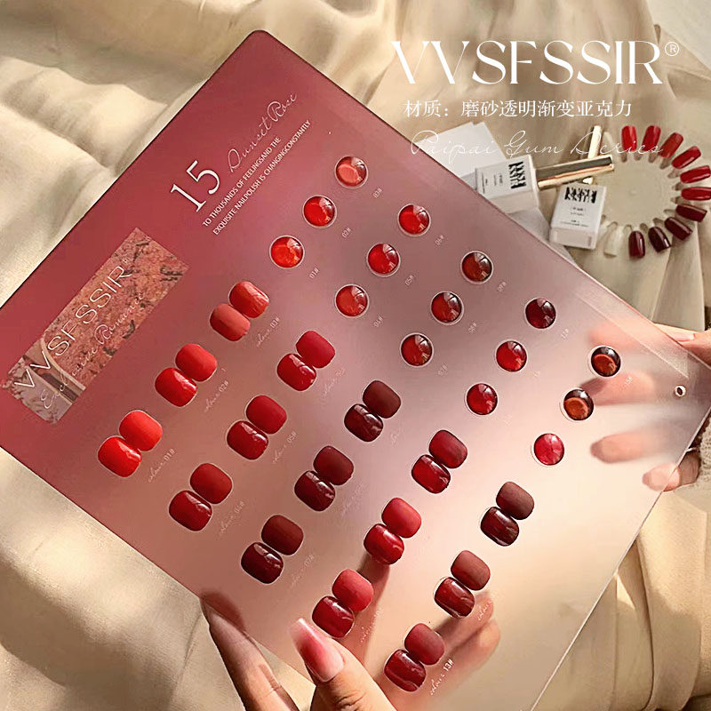 Nail Art Red Cherry - VVSFSSIR Tırnak 15 Renk Kırmızı Jel