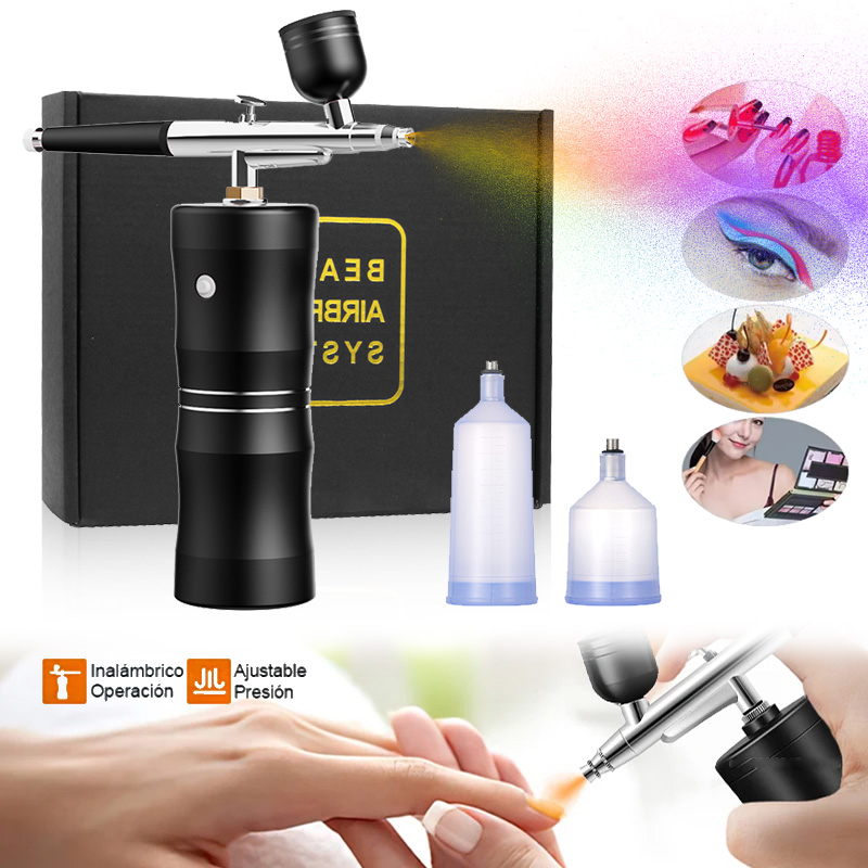 Nail Art Kaki - Oksijen Sprey Mini Hava Kompresörü Kiti