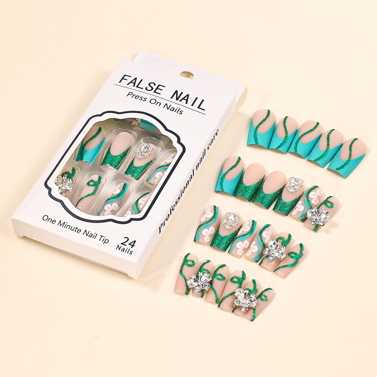 Uzun tabut basın çivi balerin  - Nail Art French incelemesi ve fiyatı