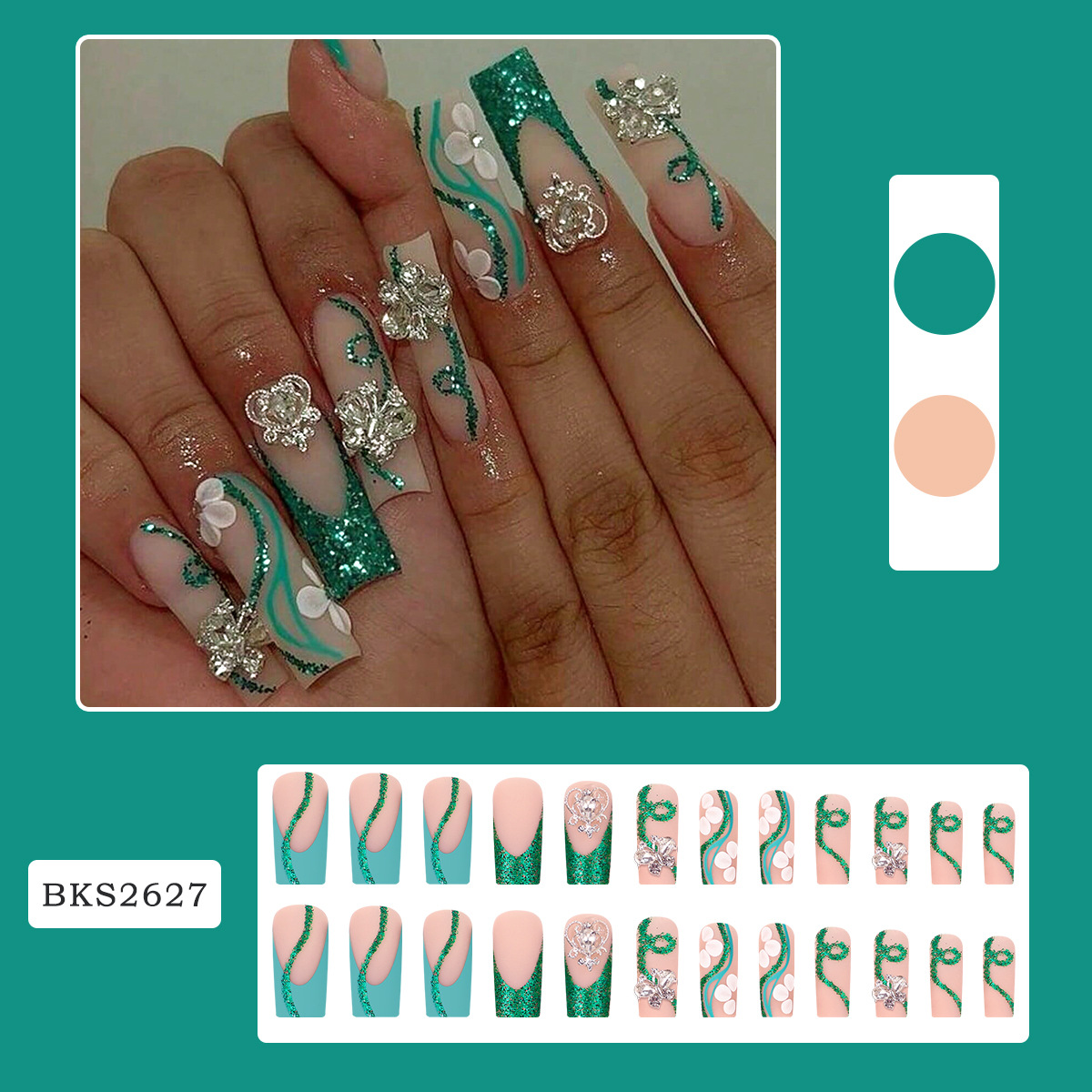 Uzun tabut basın çivi balerin  - Nail Art French incelemesi ve fiyatı