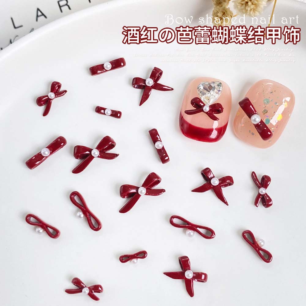 10 adet yeni yıl yay tırnak sa - Nail Art Red Cherry incelemesi ve fiyatı
