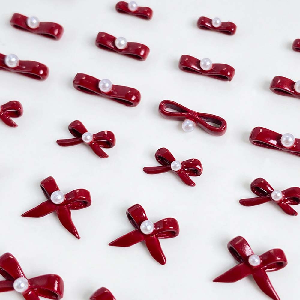10 adet yeni yıl yay tırnak sa - Nail Art Red Cherry incelemesi ve fiyatı