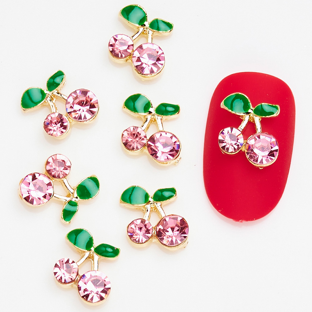 20 adet Glitter Elmas Kiraz 3D - Nail Art Red Cherry incelemesi ve fiyatı