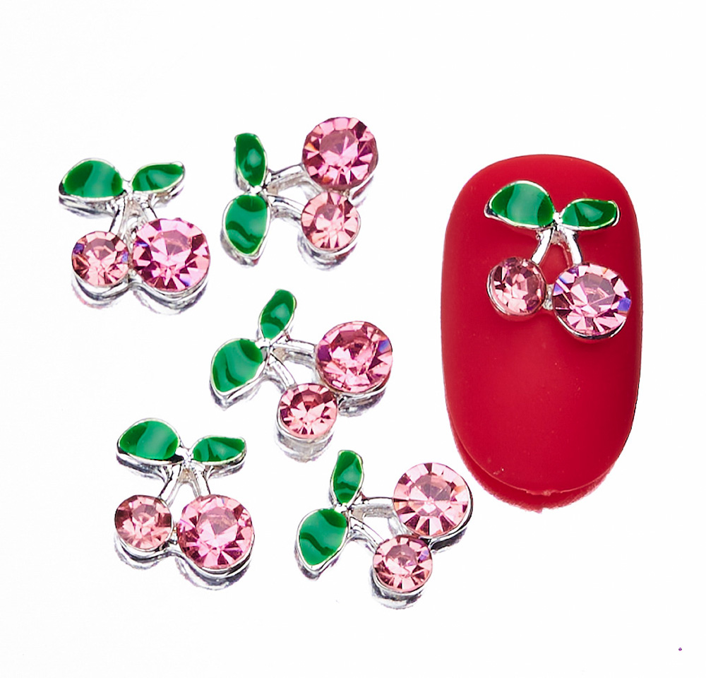20 adet Glitter Elmas Kiraz 3D - Nail Art Red Cherry incelemesi ve fiyatı