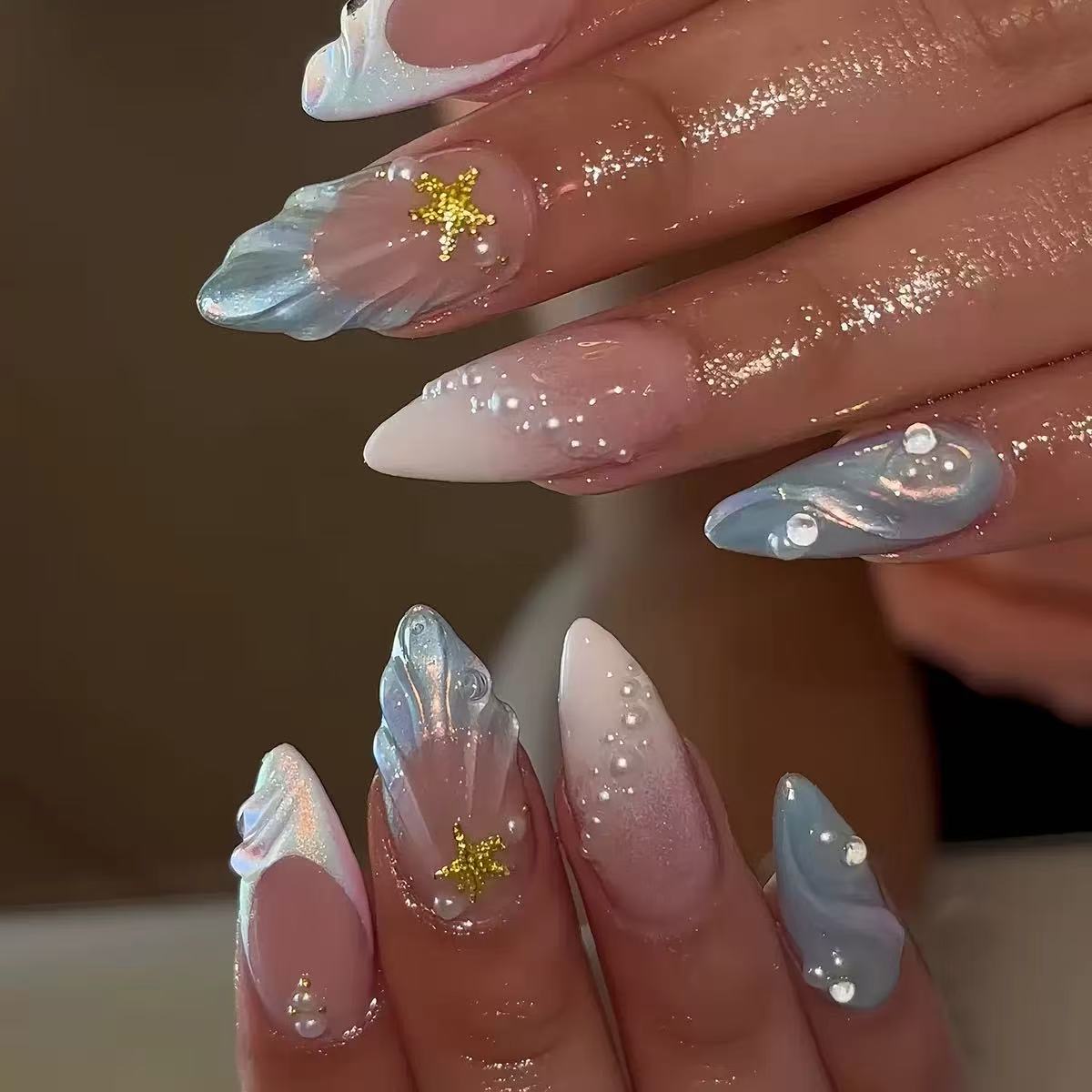 24 adet Kısa Oval 3D Jel Tırna - Nail Art French incelemesi ve fiyatı