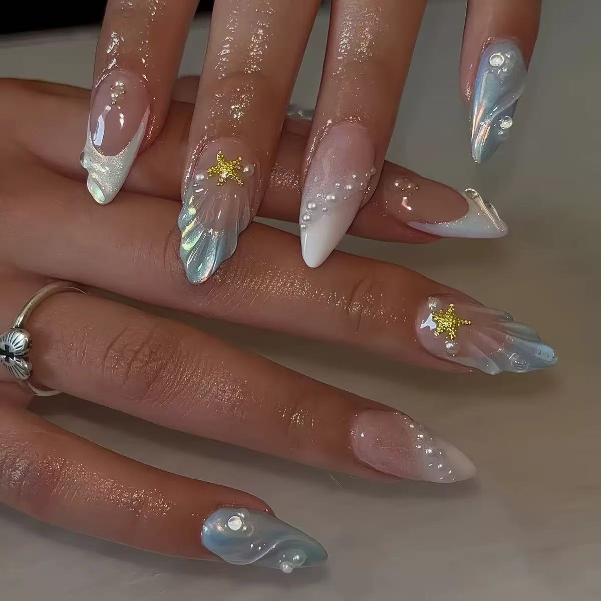 24 adet Kısa Oval 3D Jel Tırna - Nail Art French incelemesi ve fiyatı