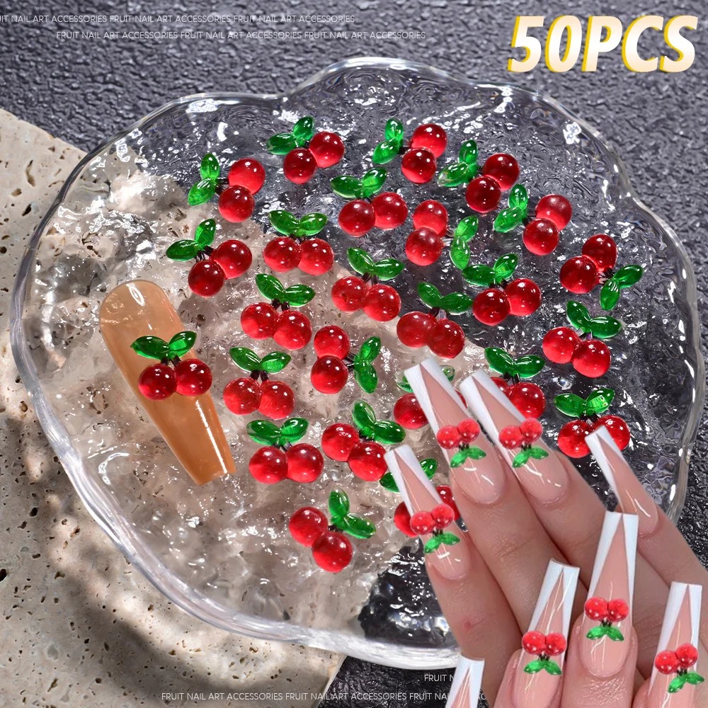 100 Adet 3D Kırmızı Kiraz Tırn - Nail Art Red Cherry incelemesi ve fiyatı