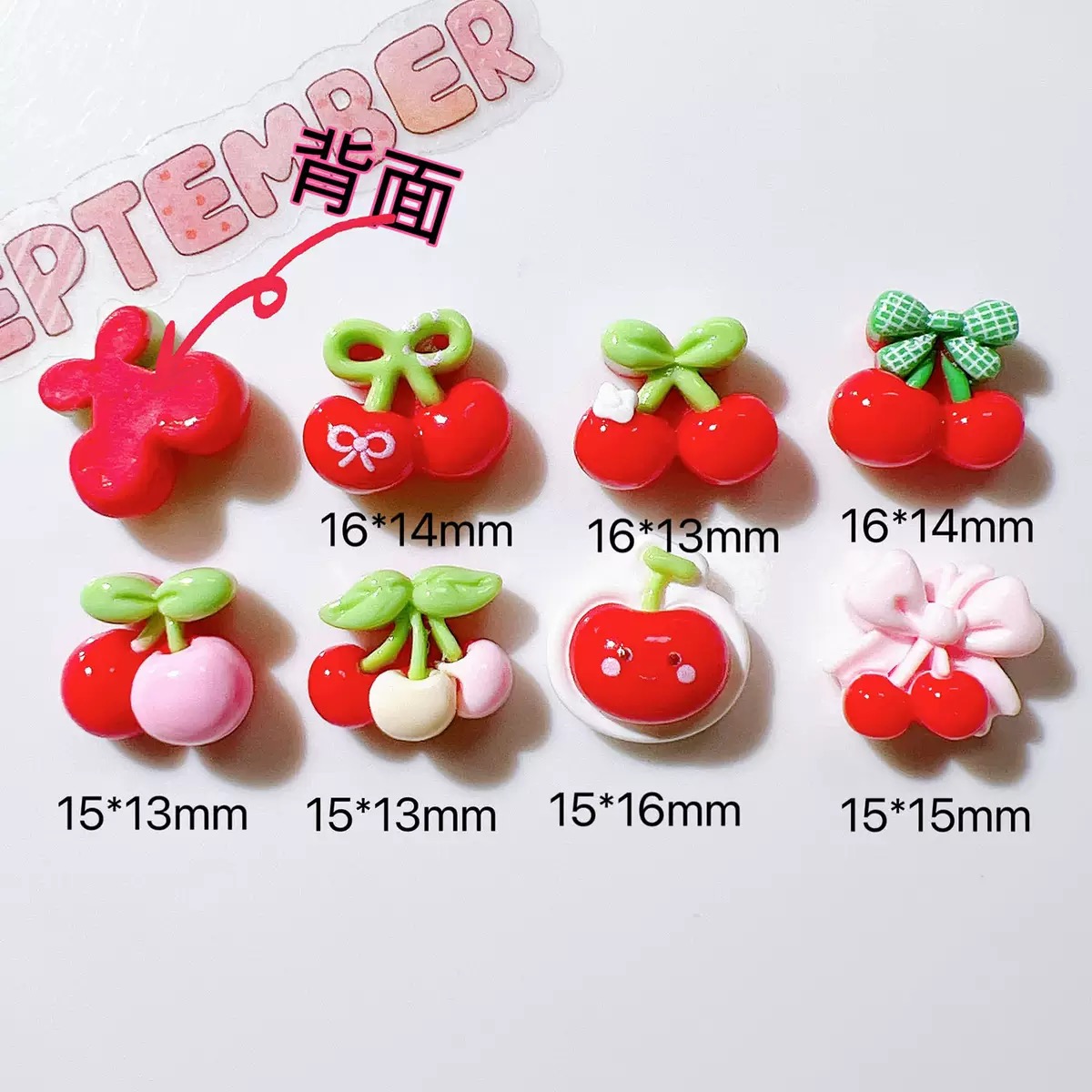 20 Adet Sevimli Mini karikatür - Nail Art Red Cherry incelemesi ve fiyatı