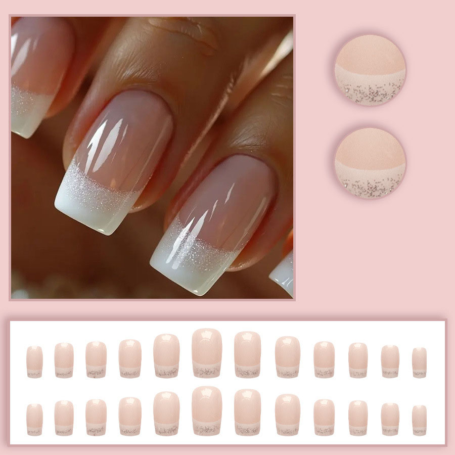24 adet/set Orta Boy Kare takm - Nail Art French incelemesi ve fiyatı