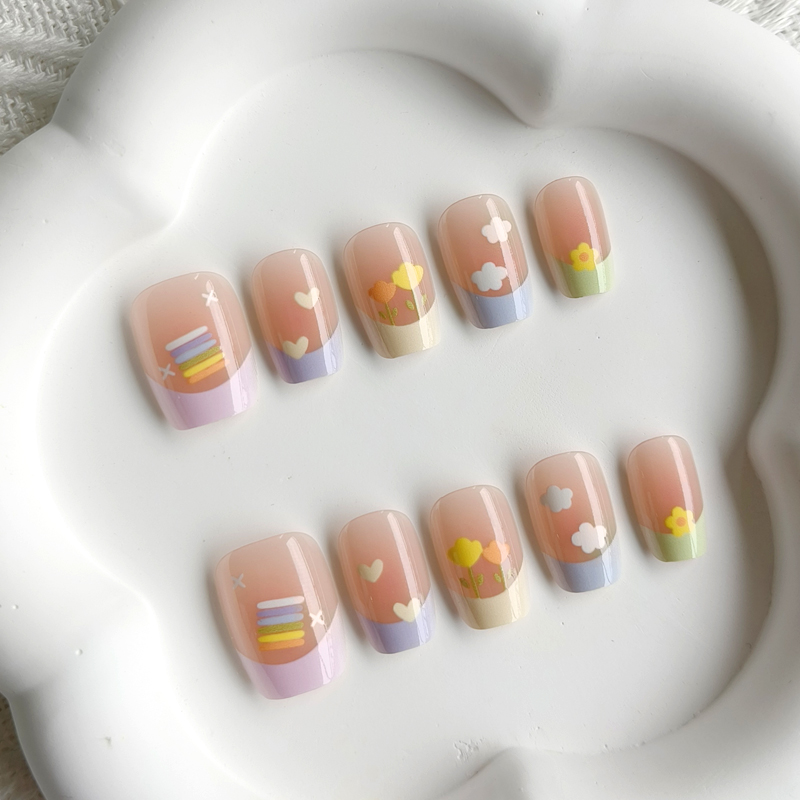 10 adet kadın bahar taze ve na - Nail Art French incelemesi ve fiyatı