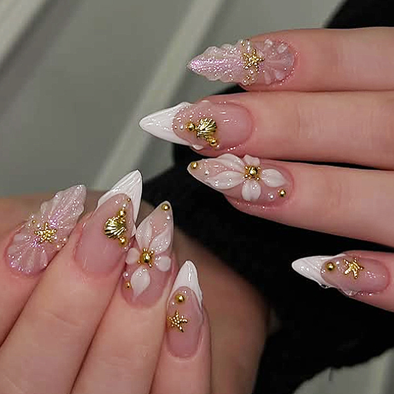 24 adet bitmiş badem şekilli t - Press On Nail Set incelemesi ve fiyatı