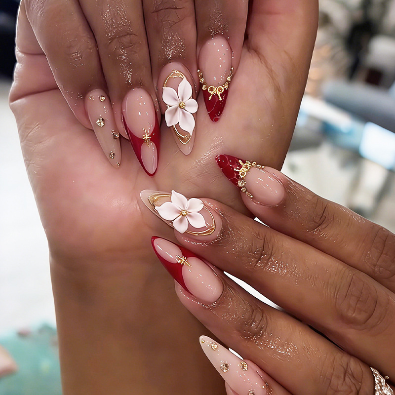 24 adet bitmiş badem şekilli t - Press On Nail Set incelemesi ve fiyatı