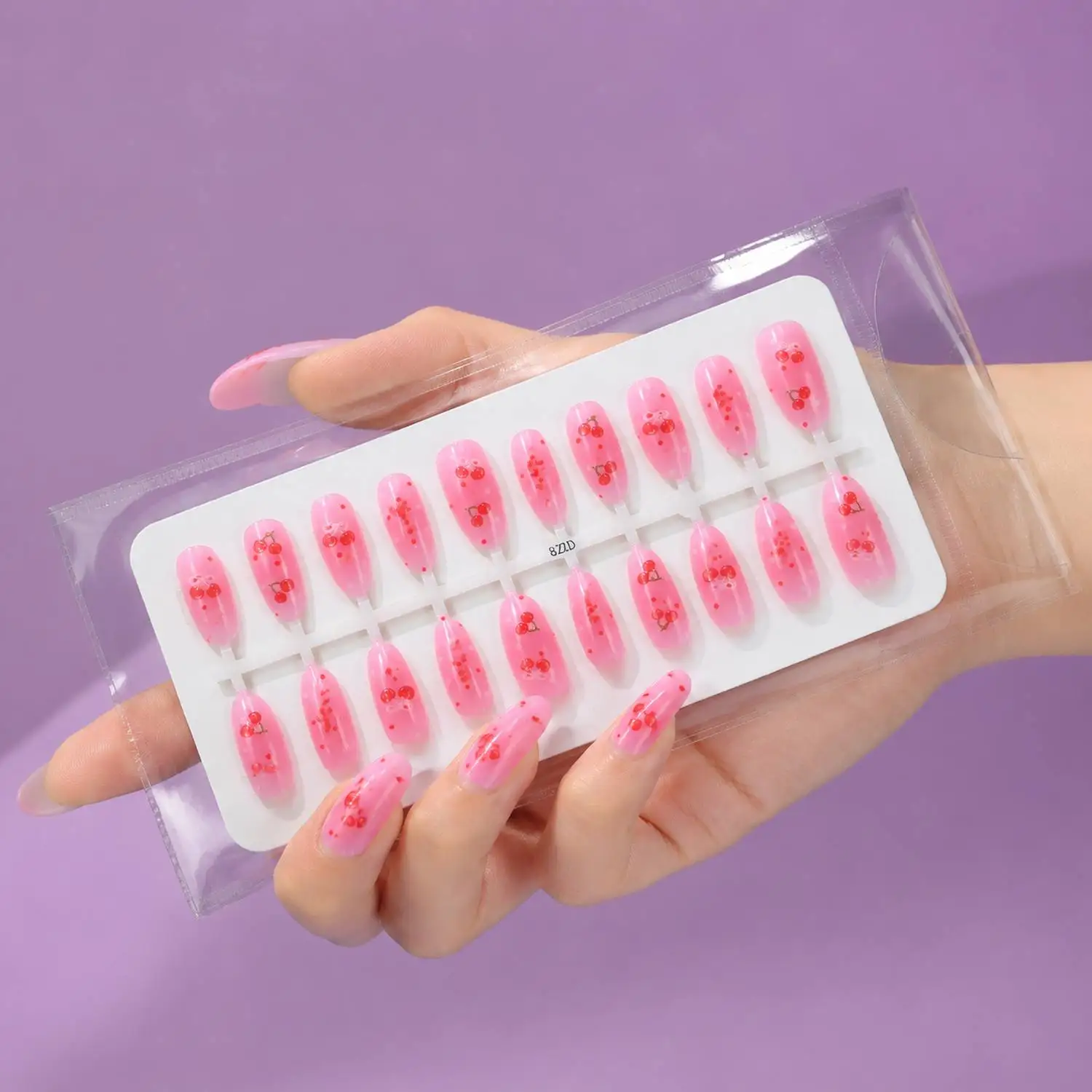 1 Paket 3D Kirazlı Pembe Kiraz - Nail Art Red Cherry incelemesi ve fiyatı