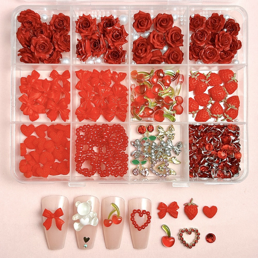 Tatlı Gül Kamelya Kalp 3D Reçi - Nail Art Red Cherry incelemesi ve fiyatı