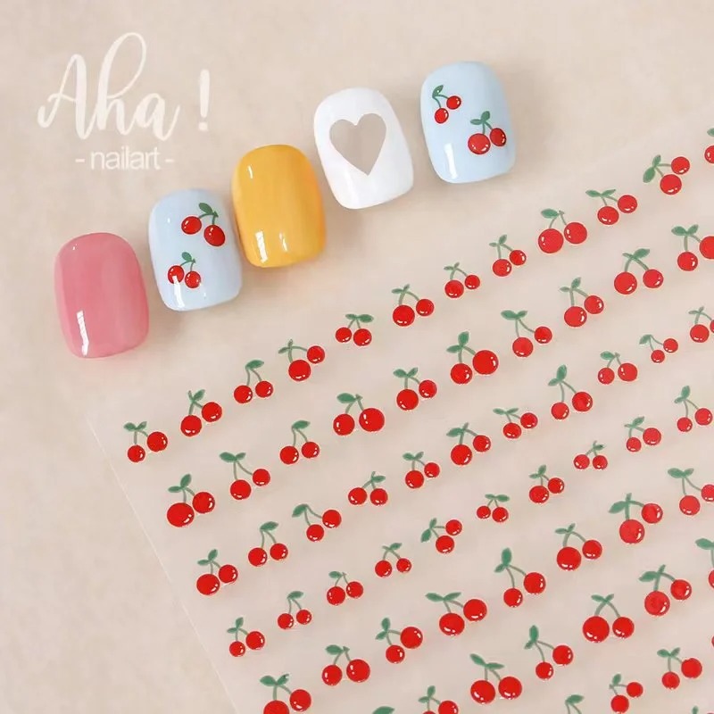 1 sayfalık 3D Tatlı Kiraz Meyv - Nail Art Red Cherry incelemesi ve fiyatı