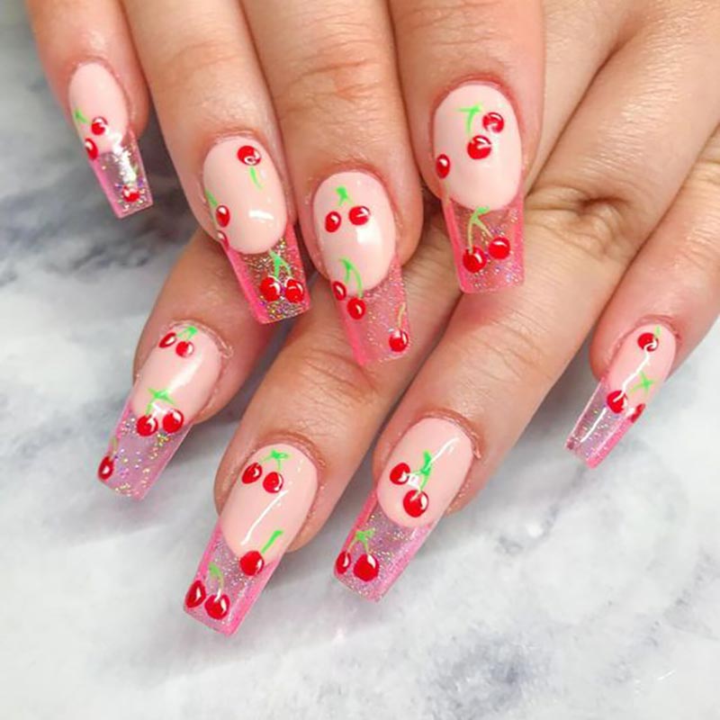 1 sayfalık 3D Tatlı Kiraz Meyv - Nail Art Red Cherry incelemesi ve fiyatı