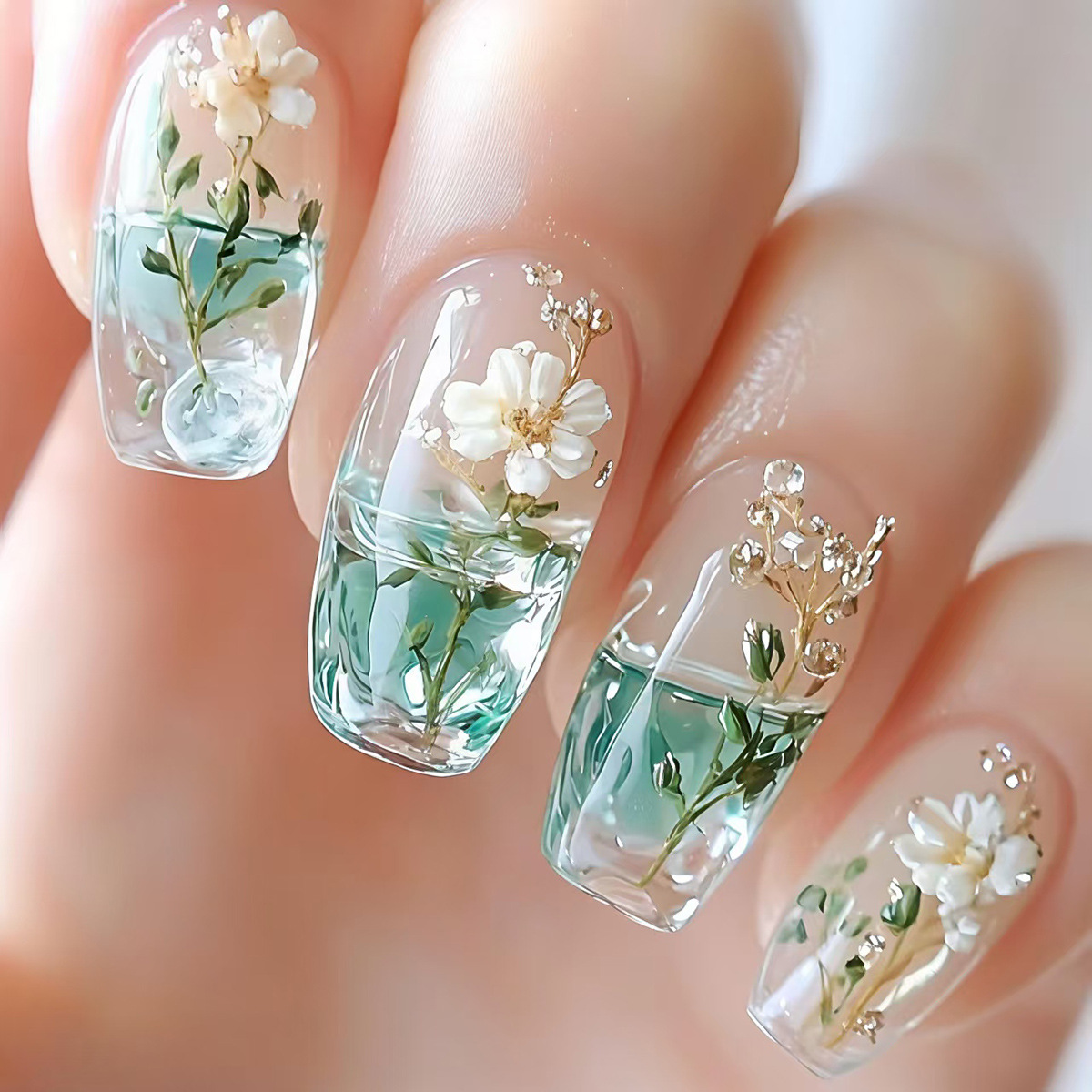 Kadınlar ve kızlar için orta b - Press On Nail Set incelemesi ve fiyatı