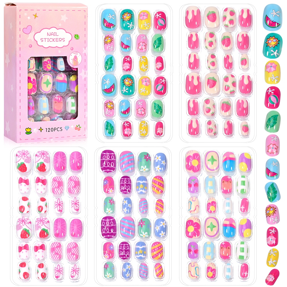 120 Parça 5-Set Şeker Çocuklar - Press On Nail Set incelemesi ve fiyatı