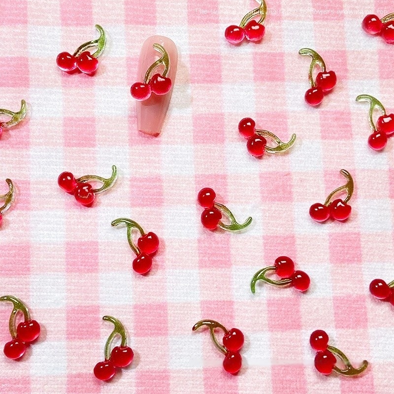 20 adet Tatlı 3D Mini Kırmızı  - Nail Art Red Cherry incelemesi ve fiyatı