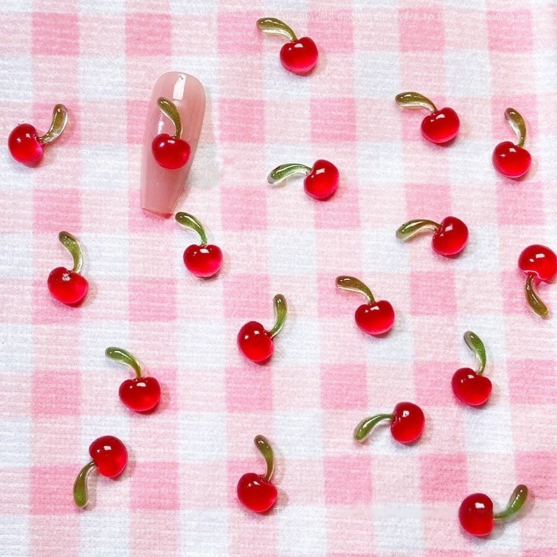 20 adet Tatlı 3D Mini Kırmızı  - Nail Art Red Cherry incelemesi ve fiyatı