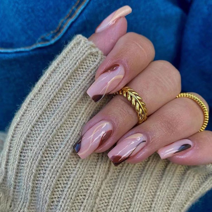 Kadınlar ve kızlar için kısa o - Press On Nail Set incelemesi ve fiyatı