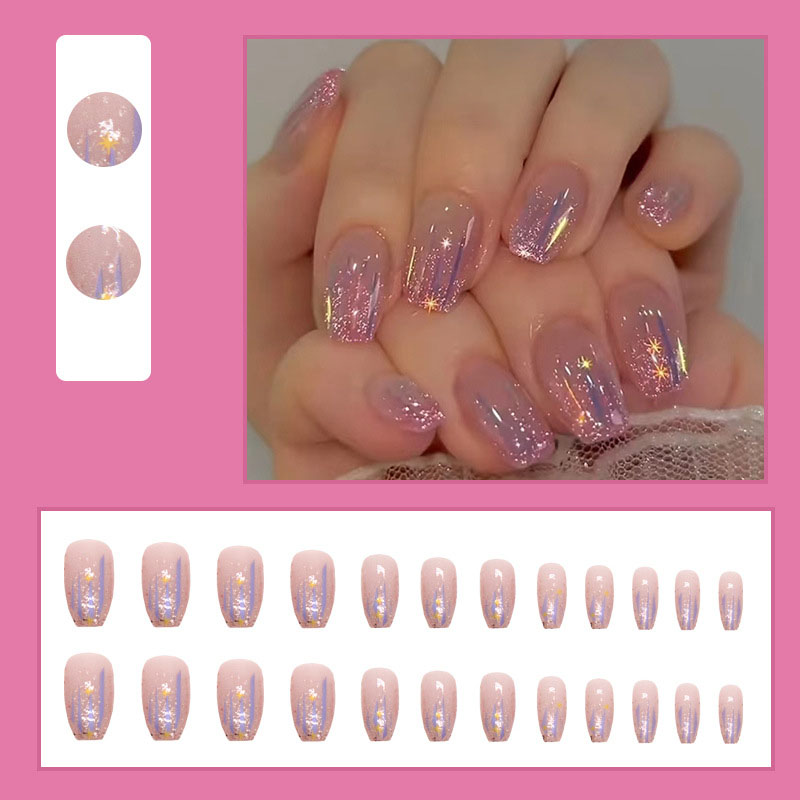 Kadınlar ve kızlar için kısa,  - Press On Nail Set incelemesi ve fiyatı